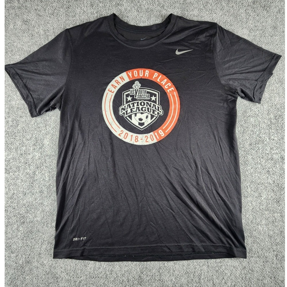 Nike Mens Dri-FIT US Youth Soccer National League T-Shirt Black Large 2018-2019